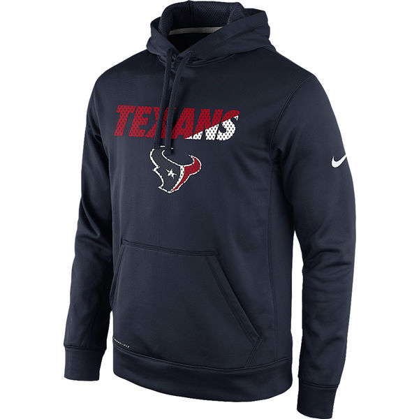 Men Houston Texans Nike Kick Off Staff Performance Pullover Hoodie Navy->houston texans->NFL Jersey